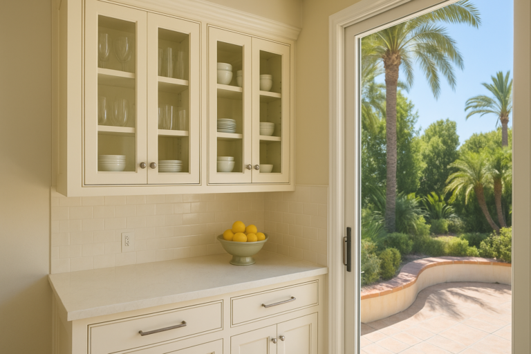 Upgraded Kitchen Cabinets by Mission Viejo Glass