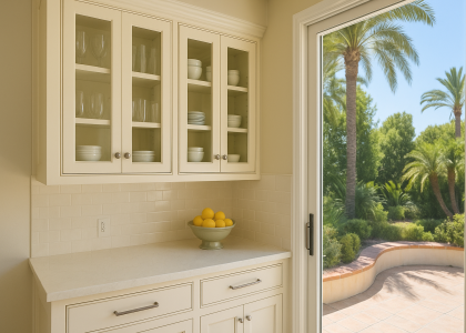 Southern California Kitchen and Patio View